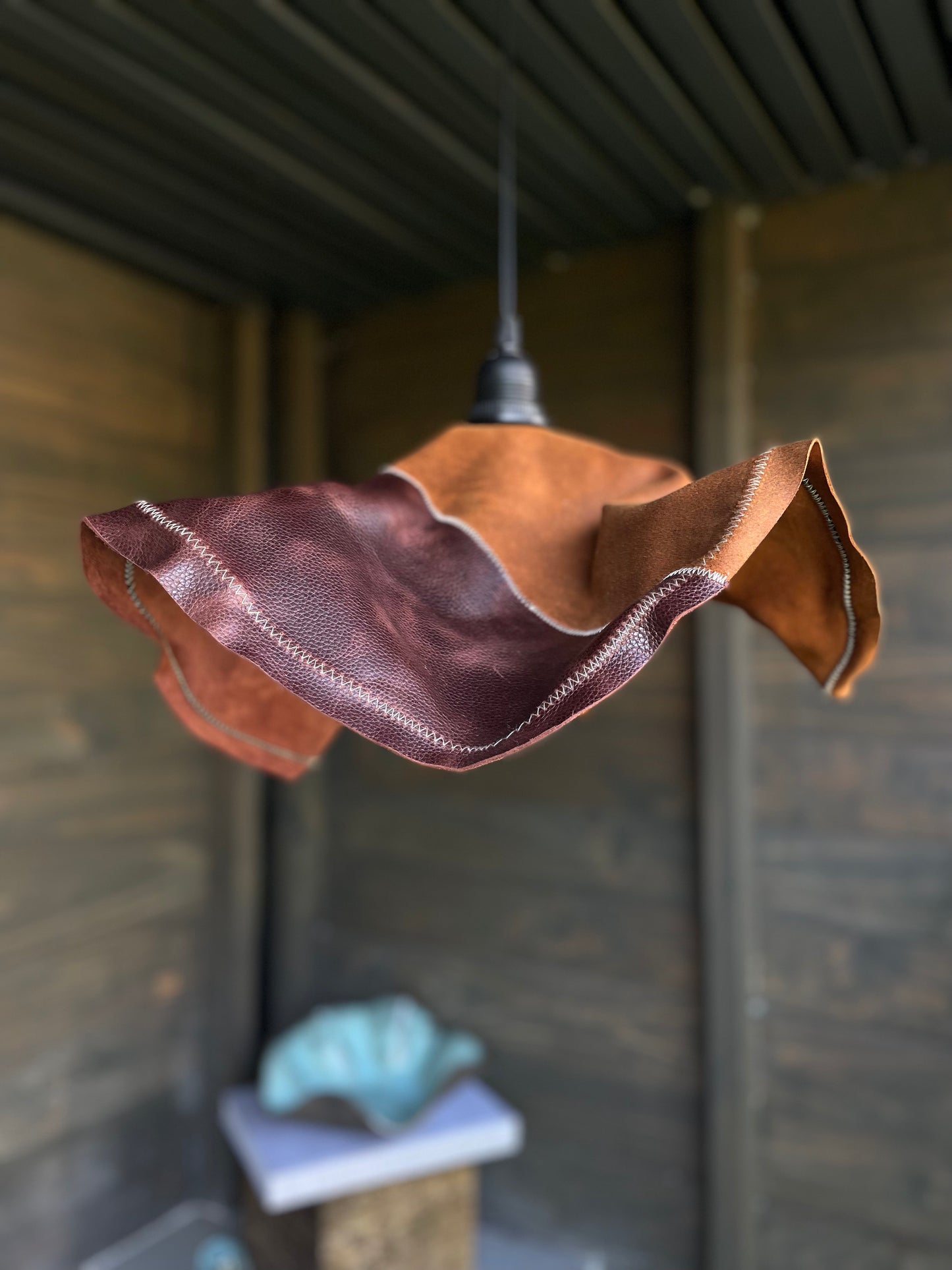 Lámpara colgante Malmo Camel-Burdeo