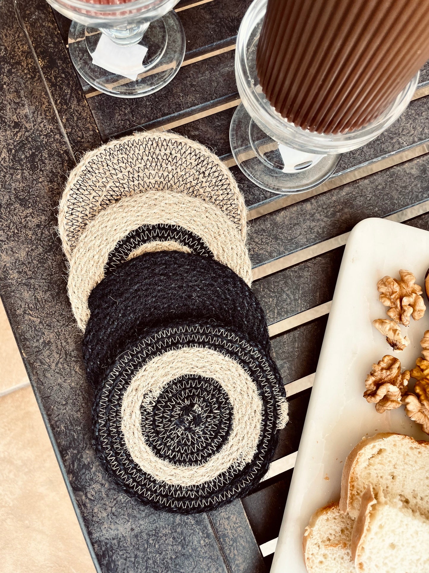 Posavasos Ghana Negro Rallado