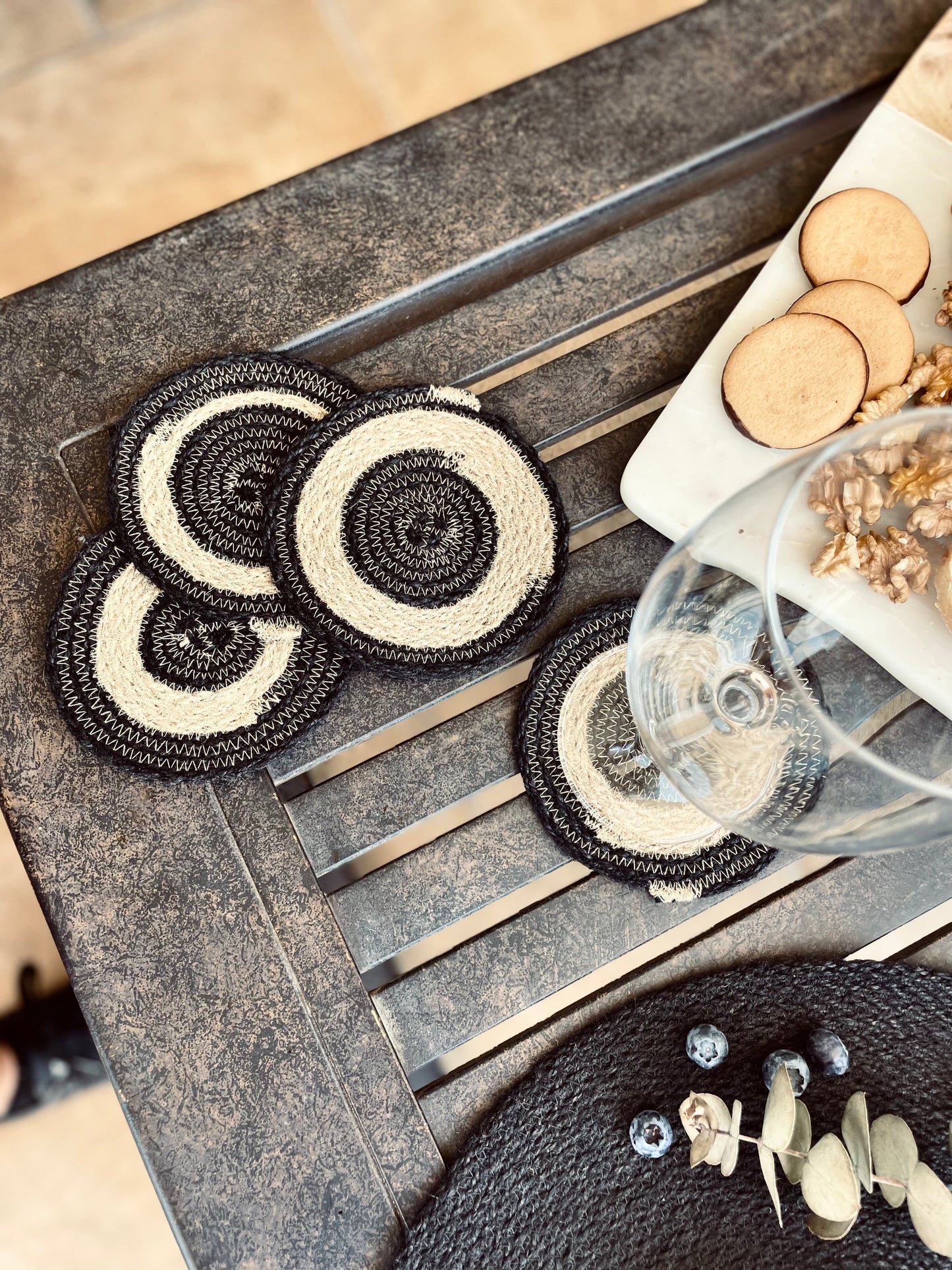 Posavasos Ghana Negro Rallado