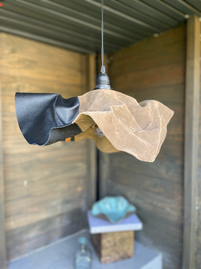 Lámpara colgante Malmo Negro-Taupe