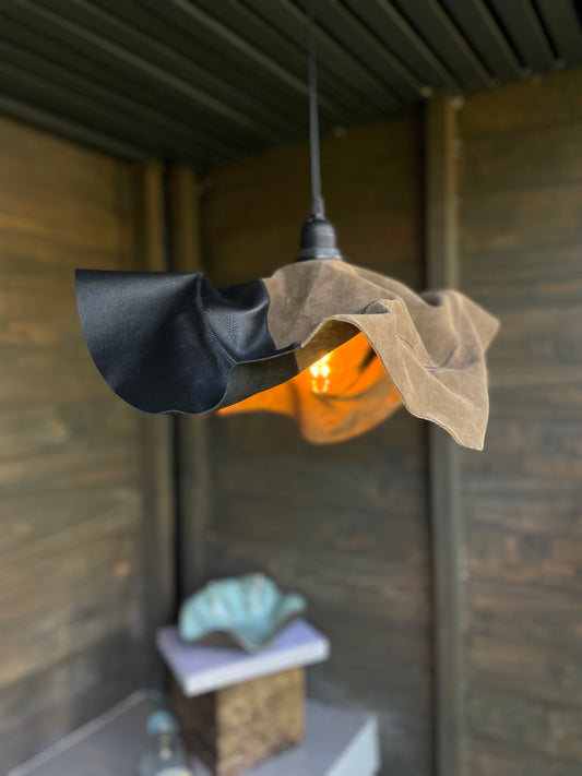 Lámpara colgante Malmo Negro-Taupe