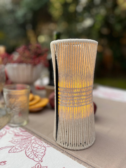 lámpara de mesa Inalámbrica Beira Blanco Telar