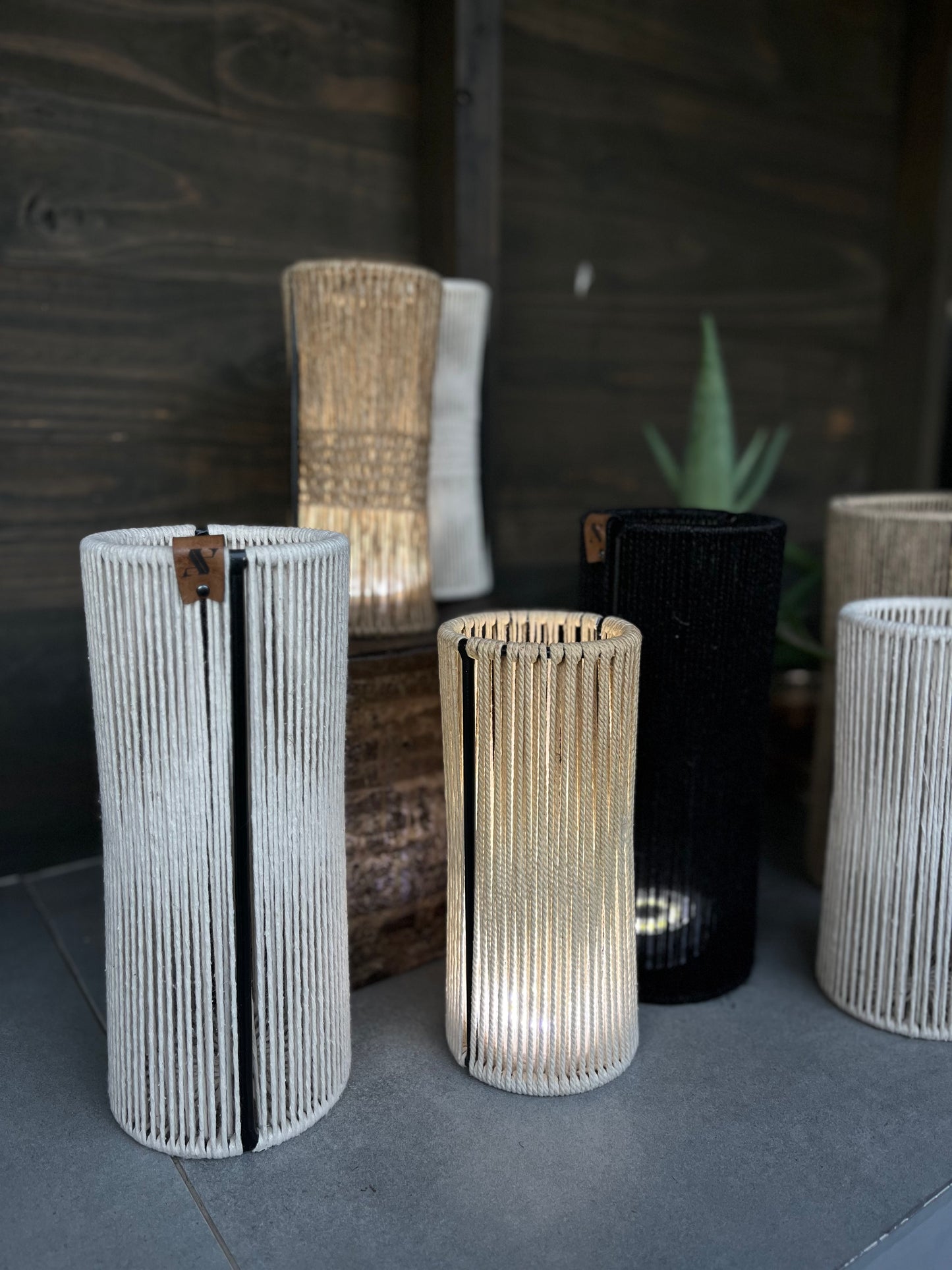 lámpara de mesa Inalámbrica Beira Natural Telar